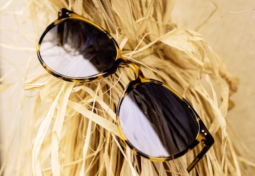 Nahaufnahme Sonnenbrille Marke Garrett Leight